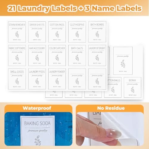 Acrylic Laundry Pod Containers and Dryer Sheet Holder & Glass Laundry Detergent - Image 7