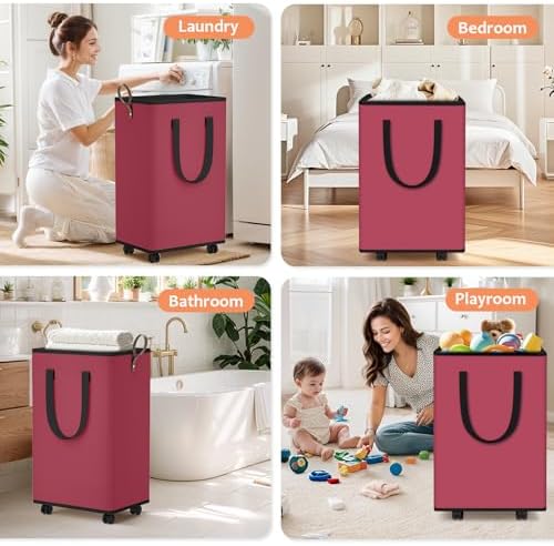 SpaceTrove Rolling Laundry Basket - Image 6