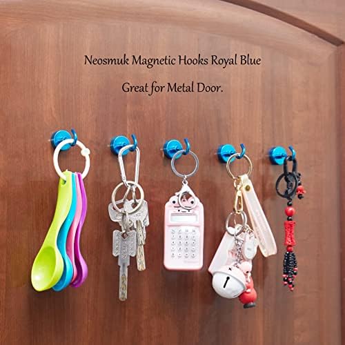 Neosmuk Magnetic Hooks for Cruise Cabins, 40lb Heavy Duty, Royal Blue, 6 Pack - Image 6