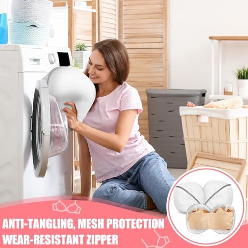 Shappy 6 Pcs Bra Washing Bag for Laundry Storage Women 11.81 Inch Gray - Image 6