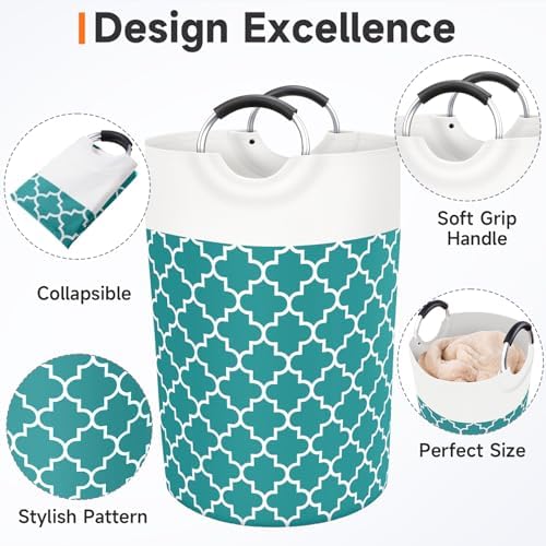 Large Laundry Basket, 115L Tall Collapsible Hamper - Image 3