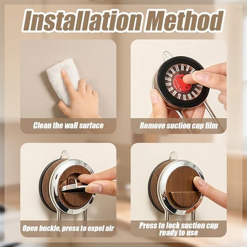 Suction Cup Paper Towel Holder Under Cabinet, Metal No Drilling Stick On Paper - Image 4