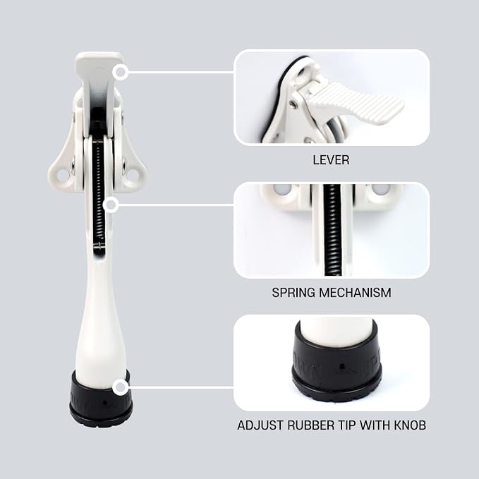 One Touch Kickdown Door Stopper, Door Holder, Heavy Duty Door Stops, Bottom of - Image 4
