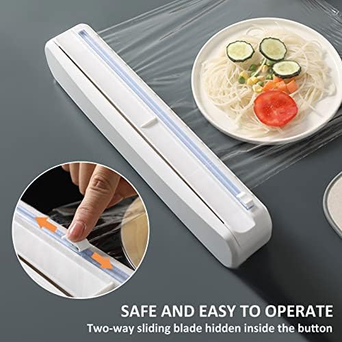 Plastic Wrap Dispenser With Cutter, Reusable Cling Film Dispenser, Cling Wrap - Image 2