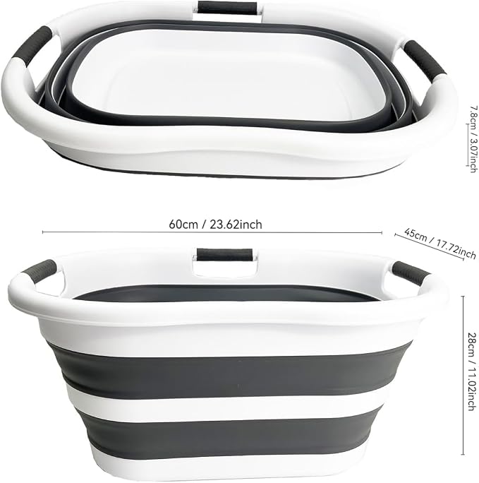 SAMMART 40L Plastic Foldable Laundry Basket/Tub - Image 8
