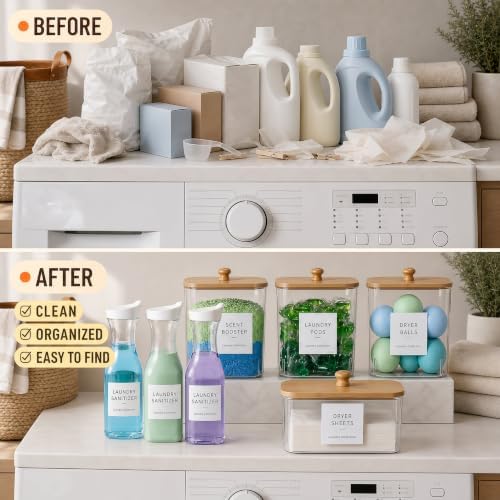 4+3 Pack Laundry Pods Containers & Dryer Sheet Holder & Laundry Detergent - Image 6