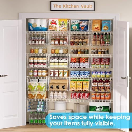 3-Pack Under Shelf Hanging Baskets Space-Saving Pantry Shelf Organizer - Image 5