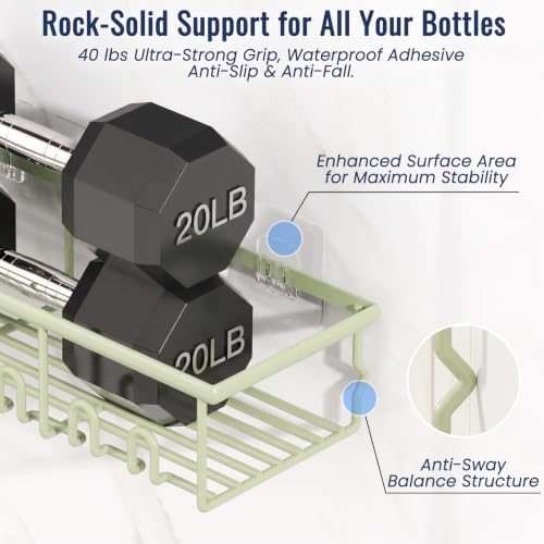 8 Pack Adhesive Rustproof Shower Caddy - Image 4