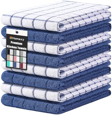Homaxy Large Premium Cotton Kitchen Towels 16"x 28", 8 Pack by Homaxy