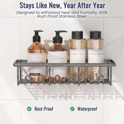 8 Pack Adhesive Rustproof Shower Caddy - Image 2