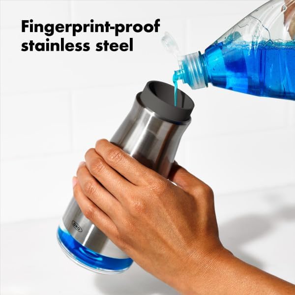 OXO Good Grips Stainless Steel Countertop Soap Dispenser | Refillable Soap - Image 4