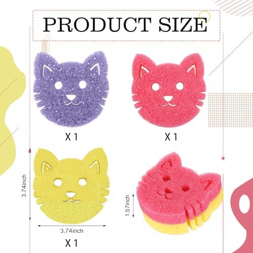 FillTouch Cat 3 Pcs Scrub Sponge - Image 2