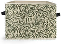 Green Willow Plant Storage Box Bins, Vintage Rustic Botanical Collapsible by Unknown