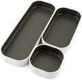 Three by Three Seattle 3 Piece Shallow Metal Organizer Tray Set by ThreebyThreeSeattle