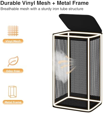 STO STO Laundry Hamper with Lid, 90L Sturdy Steel-Frame Clothes Hamper with - Image 4