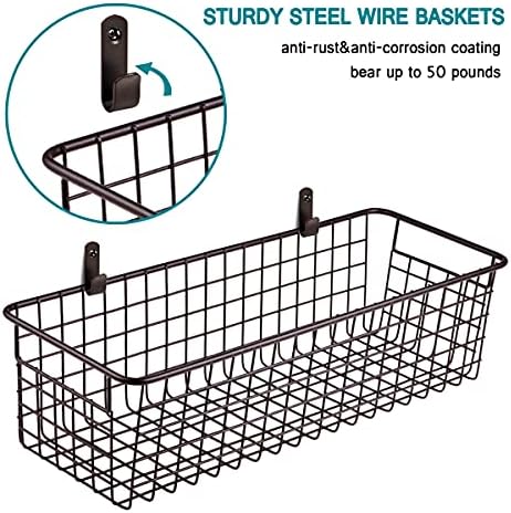 SheeChung Wire Storage Baskets, Metal Toilet Paper Basket Holder - Image 4