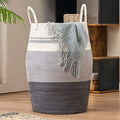 Extra Large Laundry Hamper Basket 105L Woven Blanket Basket by Fionasmagic
