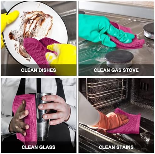 Nialnant 6 Pack Kitchen Towels, 100% Cotton, 12x12 Inches - Image 5