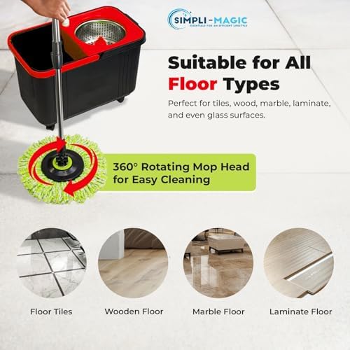 Simpli-Magic 360° Spin Mop and Bucket - Image 2