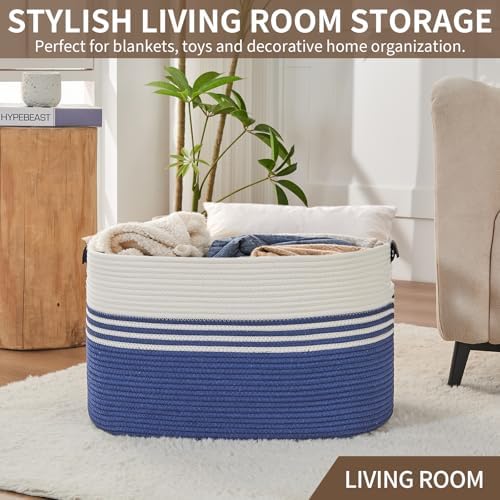 Laundry Hamper with Handles, 72L Rope Laundry Basket - Image 7