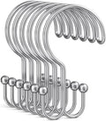 Bathway Shower Curtain Hooks Ring Chrome, Rust Proof Metal Shower Hooks by Bathway