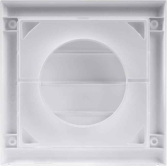 Repa Market 4 Inch Vent Cover - White Plastic Shutter Wall Vent Cover - Louvered Vent Cover for Outdoor - Hood Vent, Exhaust Vent for Bathroom, Kitchen, House HVAC Air Duct Vent Cover Outside