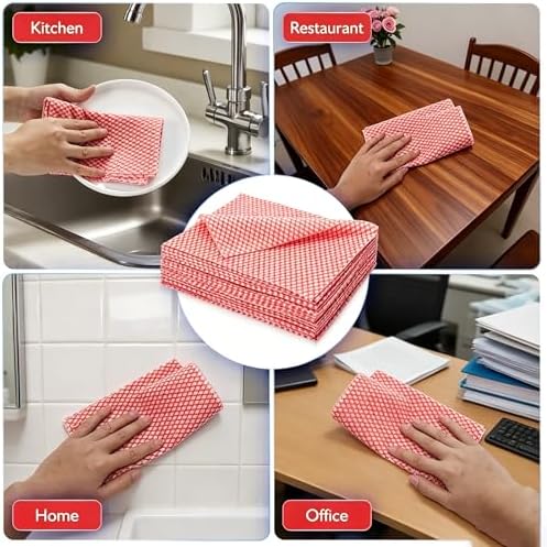 60Pack Disposable Dish Cloths for Kitchen, 13.8x15.7 Cleaning Wipes - Image 7