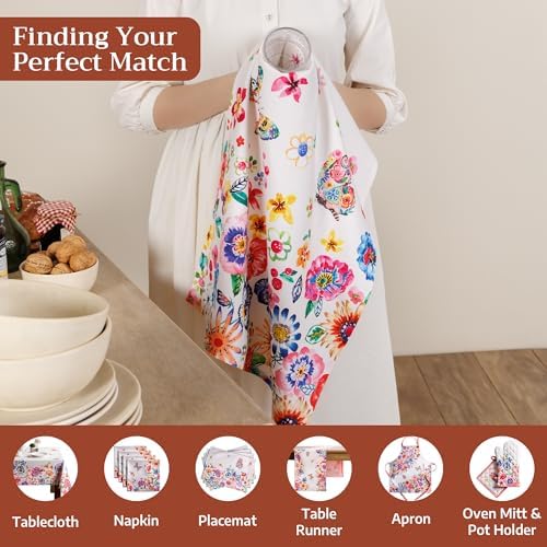 Maison d' Hermine Kitchen Towels Set of 3 Reusable 100% Cotton 27.50" x 20" - Image 4