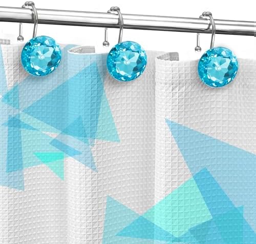 Sunlit Luxury Design Round Aqua Blue Diamond Crystal Gem Bling - Image 4
