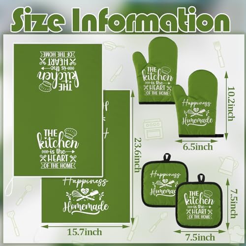 Sratte 6 Pcs Kitchen Decor Accessories Set, Avocado Green - Image 4