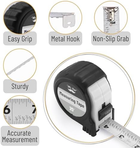 Mr. Pen- Retractable Tape Measure 25 ft, Easy Read - Image 4