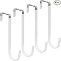 FYY Over the Door Hooks, Single-Hanger 4 Pack, Fits Doors 1.6" White | Heavy by FYY