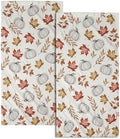 Orange Leaves Pumpkin Fall Bathroom Towels Set Autumn Maple Leaves Hand Towels by Granbey