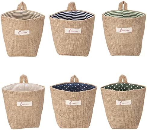 Hanging Basket, 6 Pack Wall Baskets, Wall Hanging Storage Bag by Lifreer
