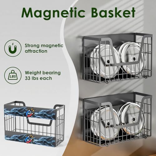 Grey Magnetic Shelf for Fridge - Image 2