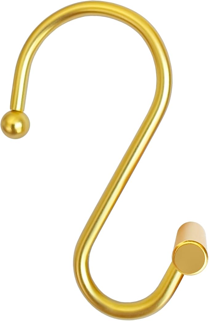 CHICTIE Gold Shower Curtain Hooks Rings, Decorative Shower Curtain Rings - Image 2
