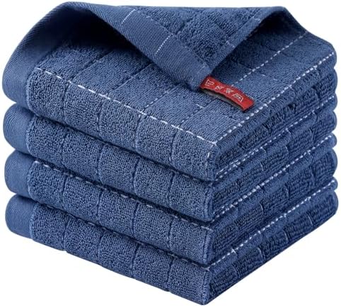 Homaxy 100% Cotton Terry Kitchen Dish Cloths, 4 Pack by Homaxy