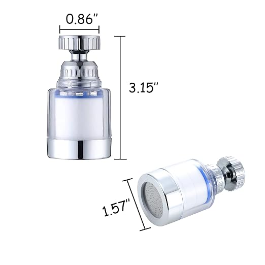 Sink Water Faucet Filter, 360-Degree Rotating Faucet Filter Water Purifier - Image 2
