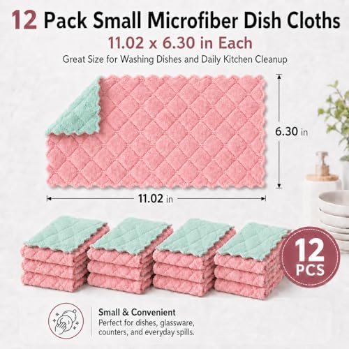 kimteny 12 Pack Dish Cloths for Washing Dishes - Image 2