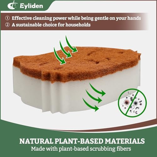 Eyliden Cat Scrub Sponges, 6 Pack, Plant-Based, Dual-Sided - Image 5
