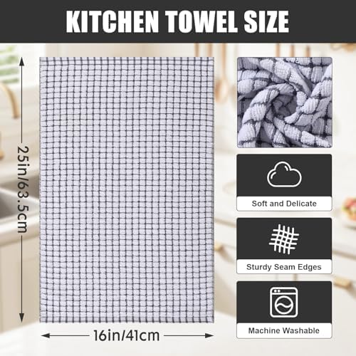 Mordimy Cotton 8 Pack Terry Kitchen Towels, 16 x 25 Inches - Image 3