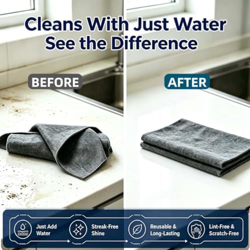 Genie Magic Cleaning Cloth, 15 Pack XXL Microfiber Cleaning Cloths - Image 5