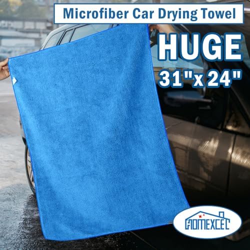 HOMEXCEL Professional Large Microfiber Car Drying Towels 4 Pack - Image 3