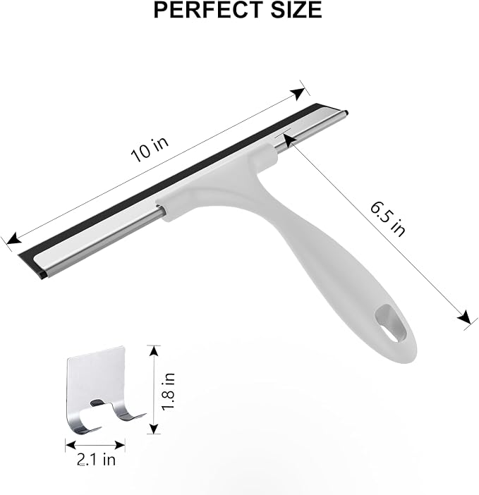 SetSail Squeegee for Shower Glass Door, 10 Inches, All-Purpose Window Squeegee - Image 2