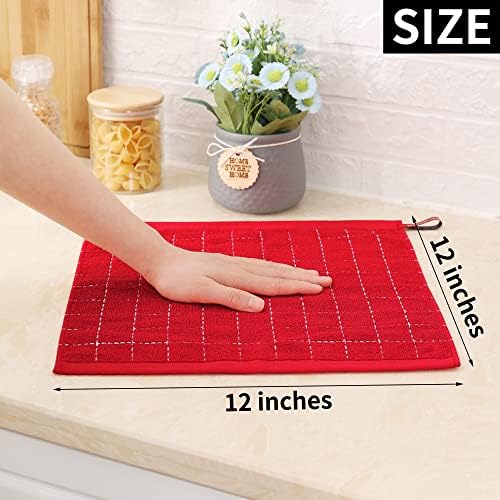 Homaxy 100% Cotton Terry Kitchen Dish Cloths, 6 Pack - Image 5