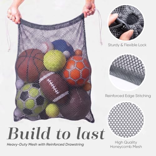 Mesh Equipment Bag, Adjustable, Cord Closure - Image 3