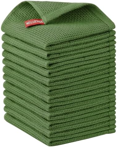 Nialnant 12 Pack Dish Cloths, 100% Cotton Kitchen Dish Rags by Nialnant