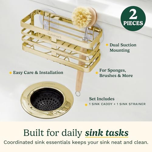 Cuisinart Sink Drain Strainer & Suction Cup Sponge Holder, 2-Piece Set - Image 2