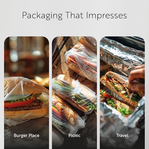 Restaurantware Plastic Food Wraps 10000 Pack of 10.75" x 12" Pre-Cut Clear - Image 6