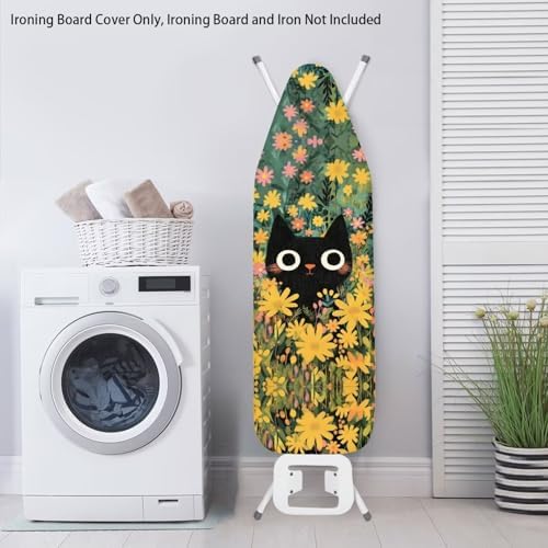 Cat Flower Ironing Board Cover and Pad, 16x55 Inches Standard Size Heavy Duty - Image 3